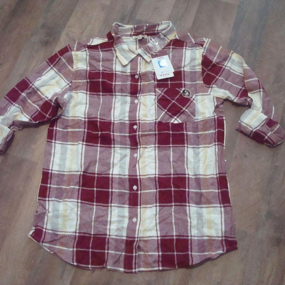 FSU SEMINOLES FLORIDA STATEβ WOMENS UG FLANNEL SHIRT VINTAGE Y2K 00S L7